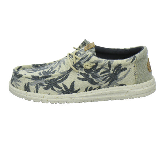 Hey Dude Wally Palm Jute Schnürhalbschuhe Beige-kombi - 360° Ansicht