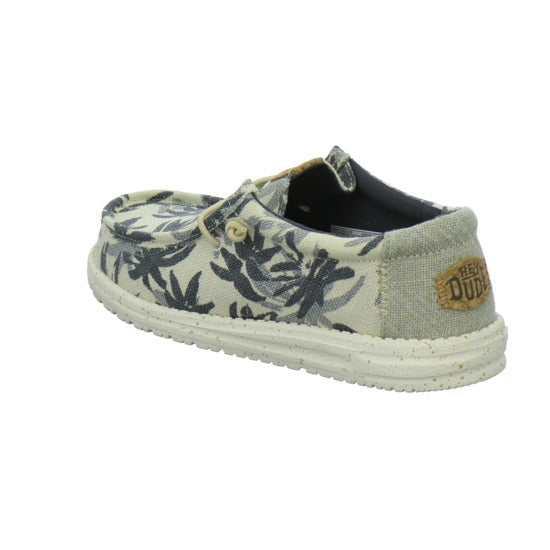 Hey Dude Wally Palm Jute Schnürhalbschuhe Beige-kombi - 360° Ansicht