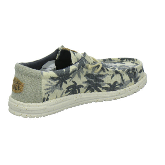 Hey Dude Wally Palm Jute Schnürhalbschuhe Beige-kombi - 360° Ansicht