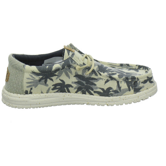 Hey Dude Wally Palm Jute Schnürhalbschuhe Beige-kombi - 360° Ansicht