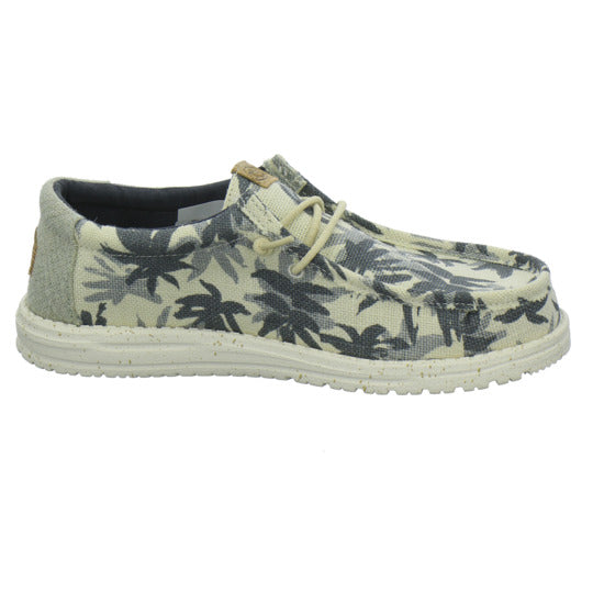 Hey Dude Wally Palm Jute Schnürhalbschuhe Beige-kombi - 360° Ansicht