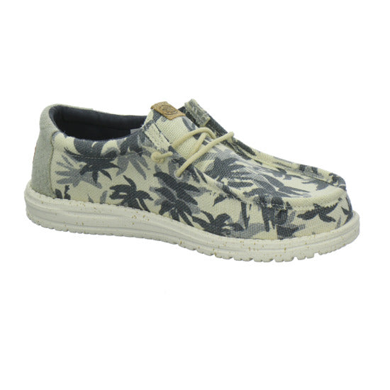 Hey Dude Wally Palm Jute Schnürhalbschuhe Beige-kombi - 360° Ansicht