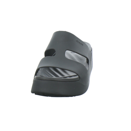 Crocs Getaway Platform H-Strap Pantoletten Schwarz - 360° Ansicht