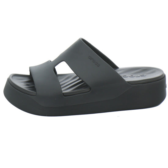 Crocs Getaway Platform H-Strap Pantoletten Schwarz - 360° Ansicht