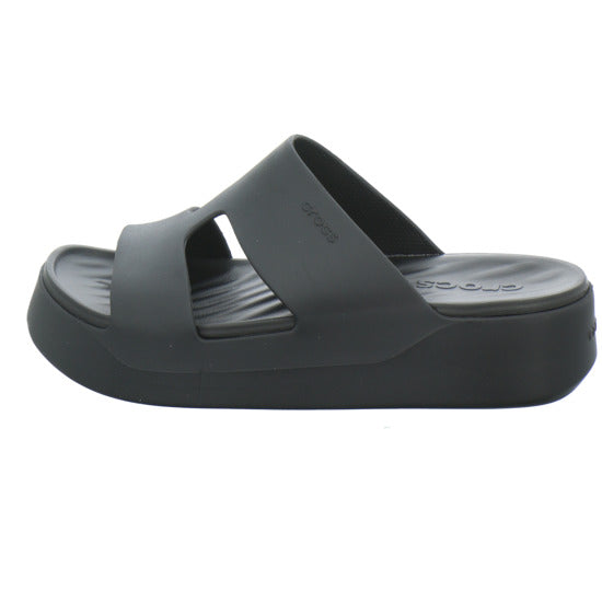 Crocs Getaway Platform H-Strap Pantoletten Schwarz - 360° Ansicht