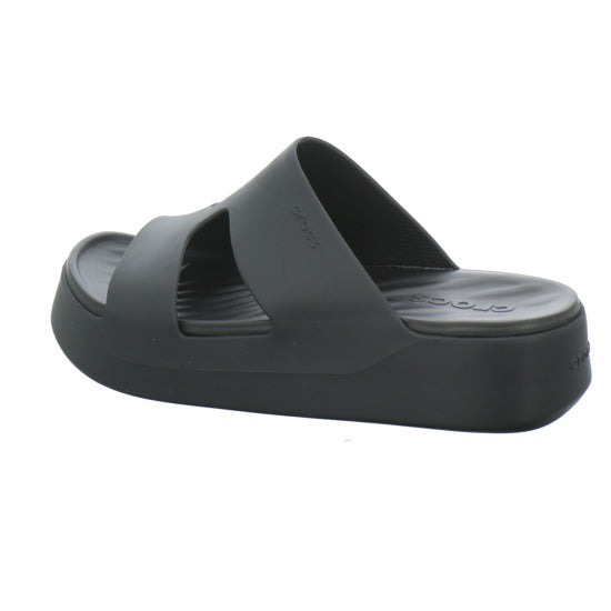 Crocs Getaway Platform H-Strap Pantoletten Schwarz - 360° Ansicht