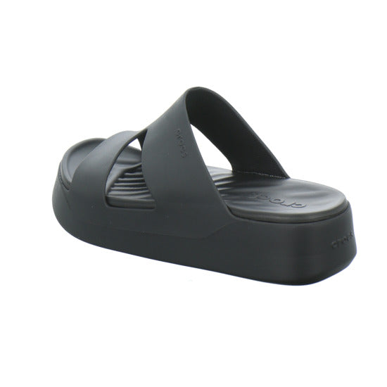 Crocs Getaway Platform H-Strap Pantoletten Schwarz - 360° Ansicht
