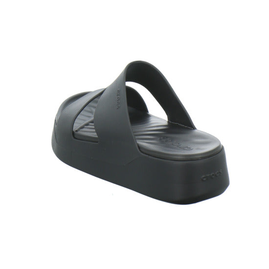 Crocs Getaway Platform H-Strap Pantoletten Schwarz - 360° Ansicht