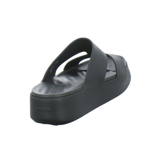 Crocs Getaway Platform H-Strap Pantoletten Schwarz - 360° Ansicht