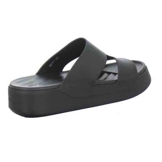 Crocs Getaway Platform H-Strap Pantoletten Schwarz - 360° Ansicht