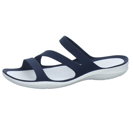 Crocs Pantoletten Damen Swiftwater Sandal W Dunkelblau