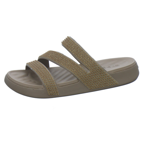 Crocs Pantoletten Damen Getaway taupe