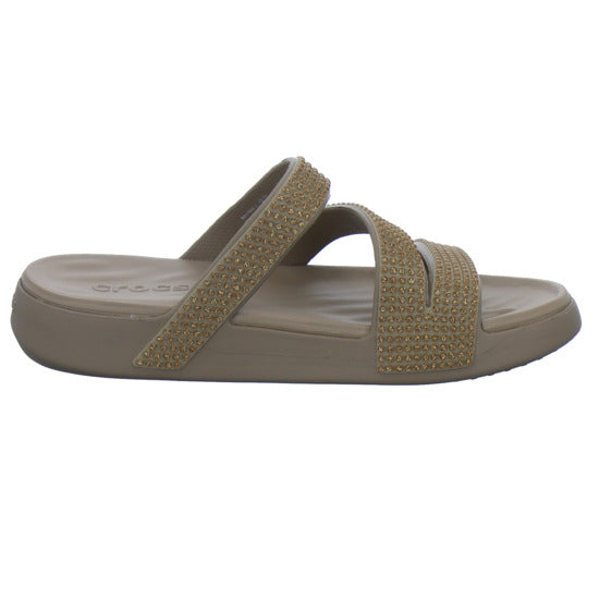 Crocs Pantoletten Damen Getaway taupe