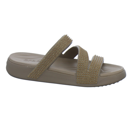 Crocs Pantoletten Damen Getaway taupe