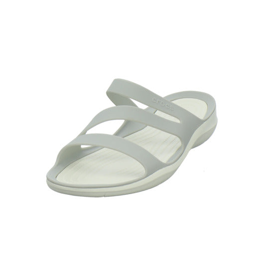 Crocs Swiftwater Sandal W Pantoletten Hellgrau - 360° Ansicht