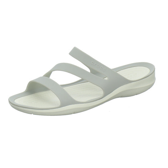 Crocs Swiftwater Sandal W Pantoletten Hellgrau - 360° Ansicht