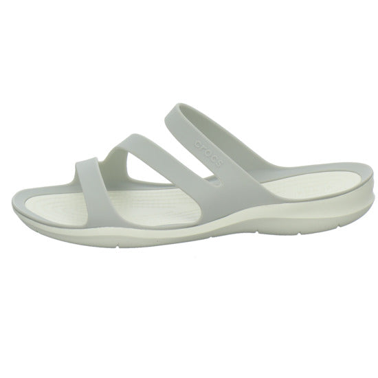 Crocs Swiftwater Sandal W Pantoletten Hellgrau - 360° Ansicht