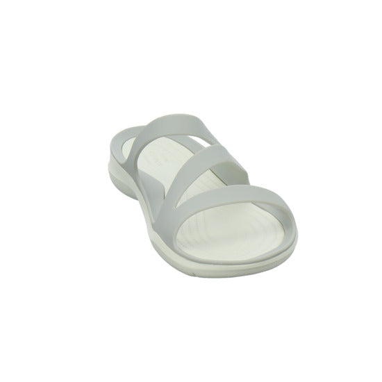 Crocs Swiftwater Sandal W Pantoletten Hellgrau - 360° Ansicht