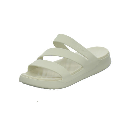 Crocs Getaway Strappy Pantoletten Beige - 360° Ansicht