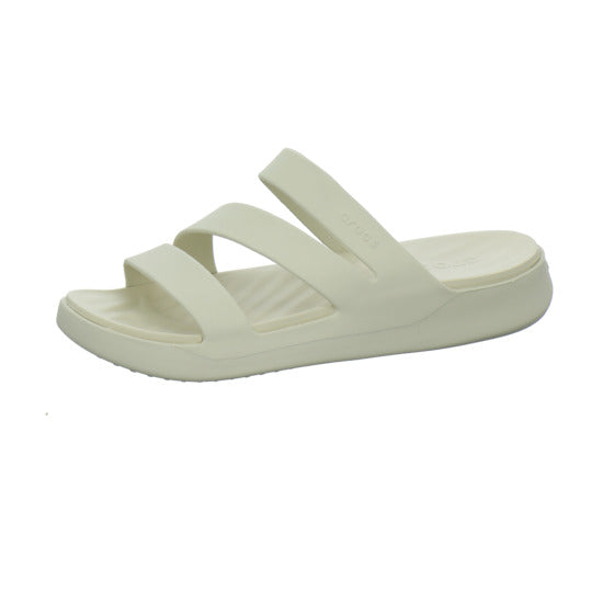 Crocs Getaway Strappy Pantoletten Beige - 360° Ansicht