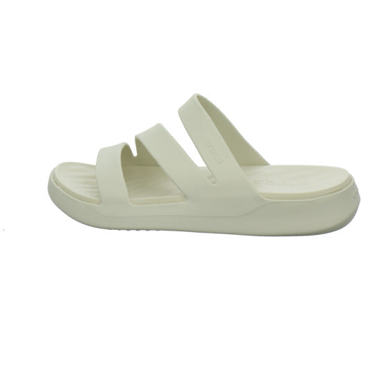 Crocs Getaway Strappy Pantoletten Beige - 360° Ansicht