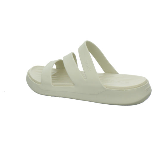 Crocs Getaway Strappy Pantoletten Beige - 360° Ansicht