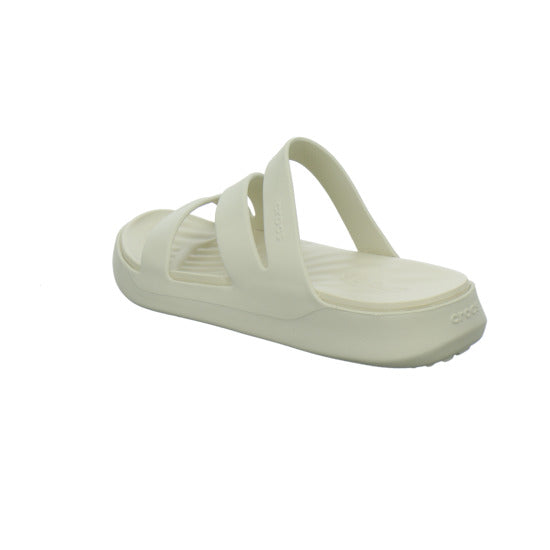 Crocs Getaway Strappy Pantoletten Beige - 360° Ansicht