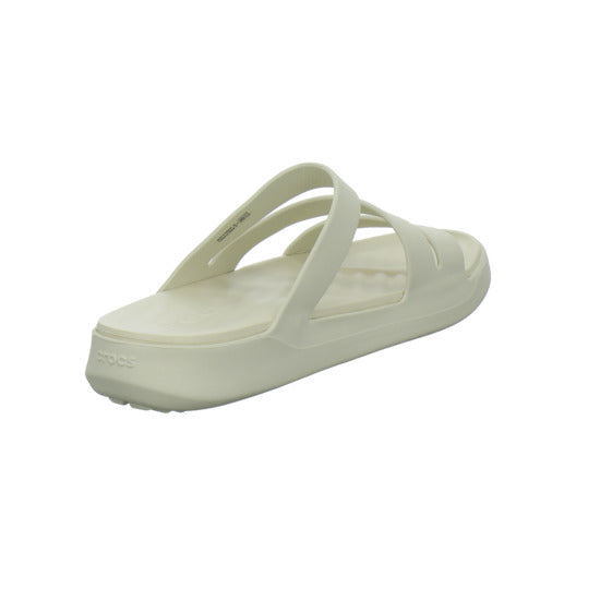 Crocs Getaway Strappy Pantoletten Beige - 360° Ansicht