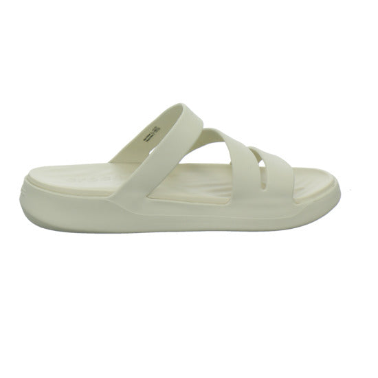 Crocs Getaway Strappy Pantoletten Beige - 360° Ansicht