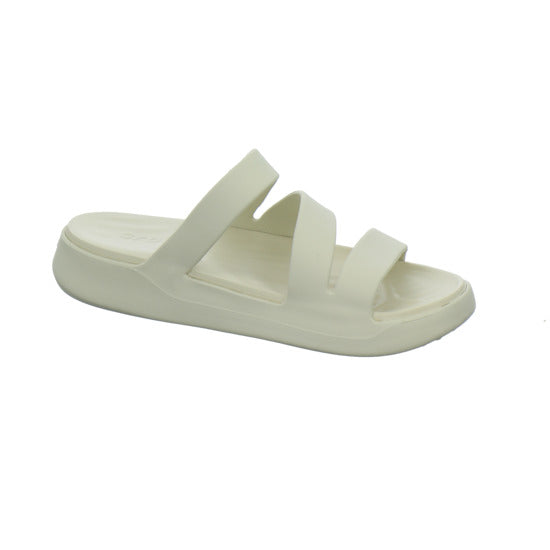 Crocs Getaway Strappy Pantoletten Beige - 360° Ansicht