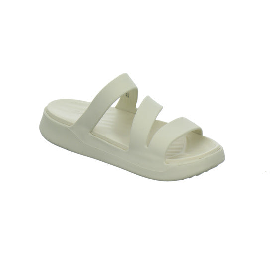 Crocs Getaway Strappy Pantoletten Beige - 360° Ansicht