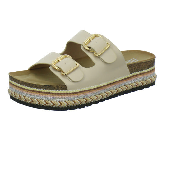 Meyla Nabo Pantoletten Beige
