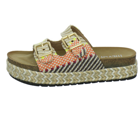 Meyla Nardo Pantoletten Beige-kombi