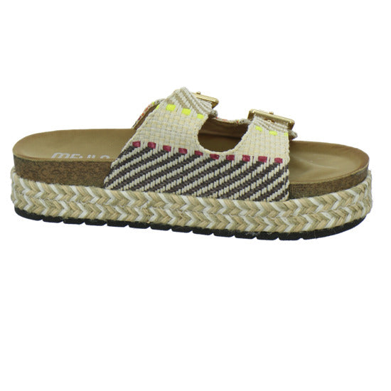 Meyla Nardo Pantoletten Beige-kombi