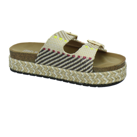 Meyla Nardo Pantoletten Beige-kombi