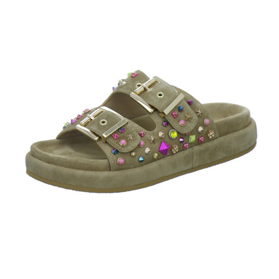 Alma en Pena S.L. Pantoletten Damen Beige-kombi