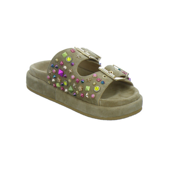 Alma en Pena S.L. Pantoletten Damen Beige-kombi