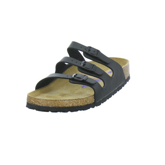 Birkenstock Florida Pantoletten Schwarz - 360° Ansicht