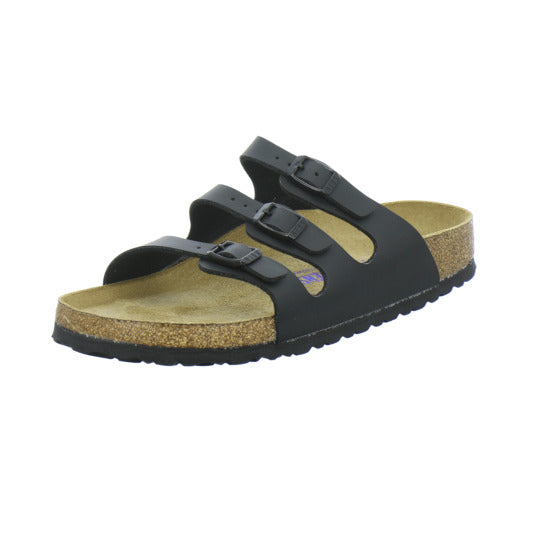 Birkenstock Florida Pantoletten Schwarz - 360° Ansicht