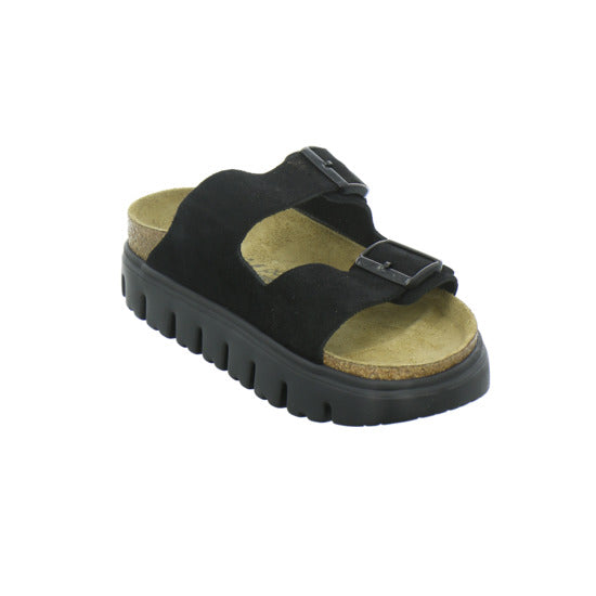 Birkenstock Arizona Platform Pantoletten Schwarz