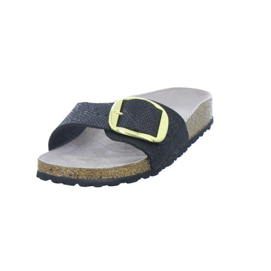 Birkenstock Pantoletten Damen Madrid Big Buckle Schwarz