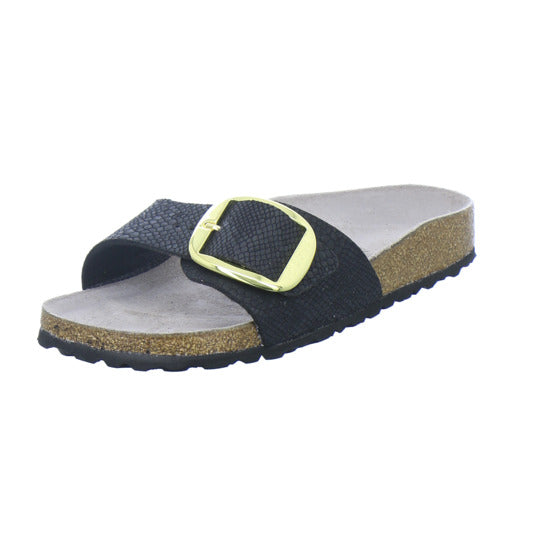 Birkenstock Pantoletten Damen Madrid Big Buckle Schwarz