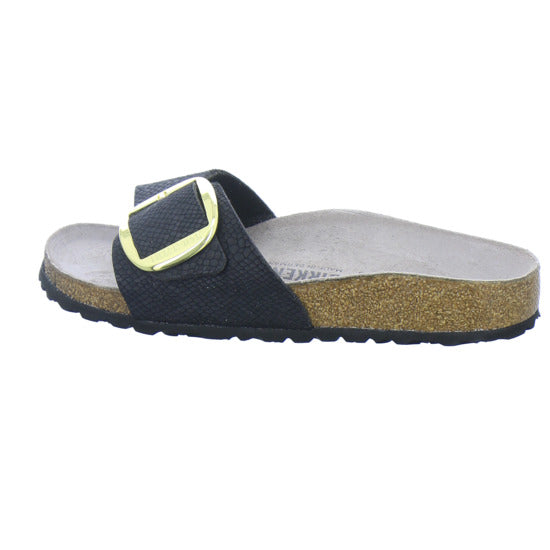 Birkenstock Pantoletten Damen Madrid Big Buckle Schwarz