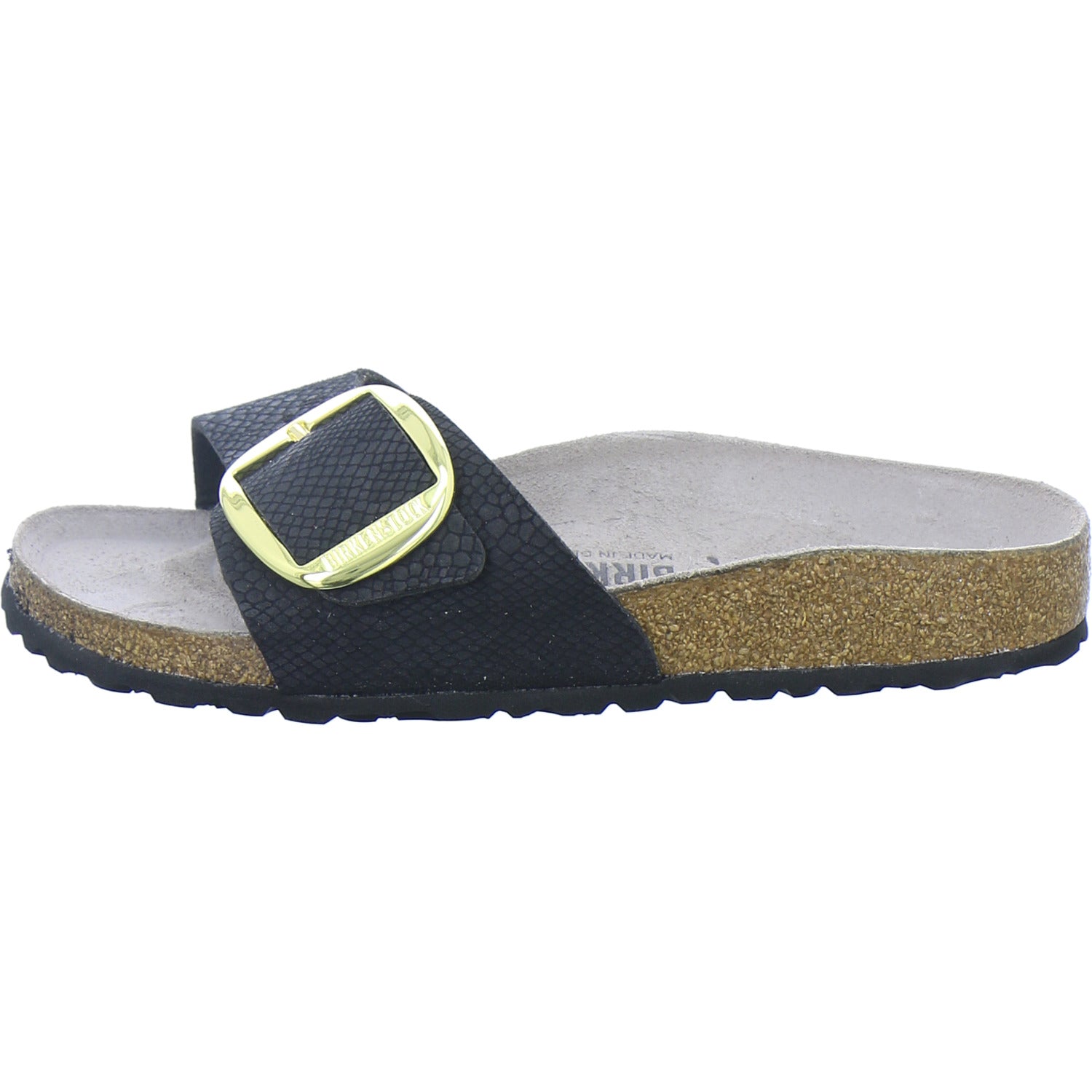 Birkenstock Pantoletten Damen Madrid Big Buckle Schwarz