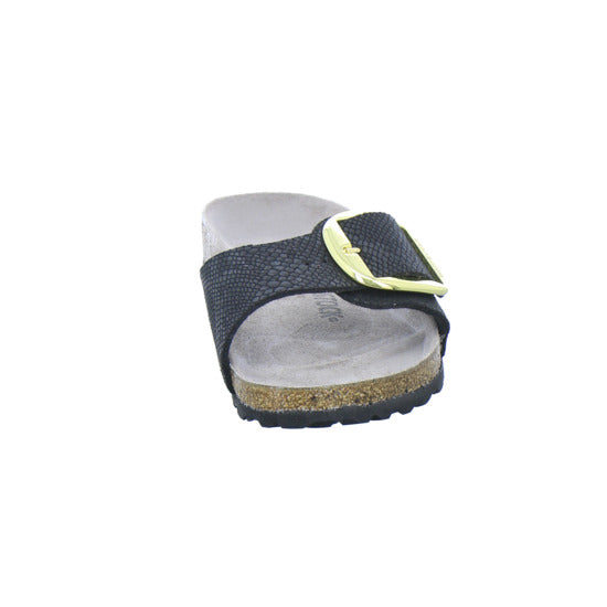 Birkenstock Pantoletten Damen Madrid Big Buckle Schwarz