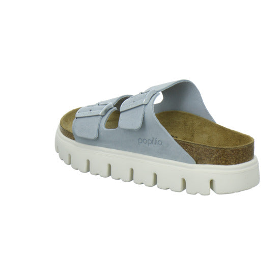 Birkenstock Arizona Platform Pantoletten Hellblau - 360° Ansicht