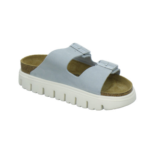 Birkenstock Arizona Platform Pantoletten Hellblau - 360° Ansicht