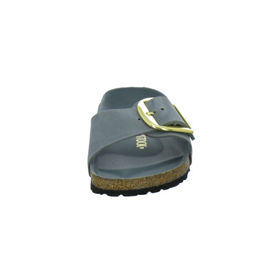 Birkenstock Pantoletten Damen Madrid Big Buckle Denim