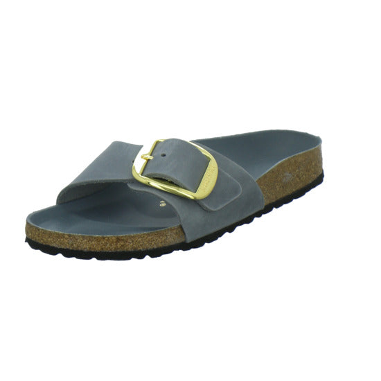 Birkenstock Pantoletten Damen Madrid Big Buckle Denim