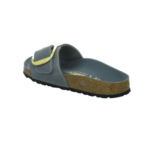 Birkenstock Pantoletten Damen Madrid Big Buckle Denim